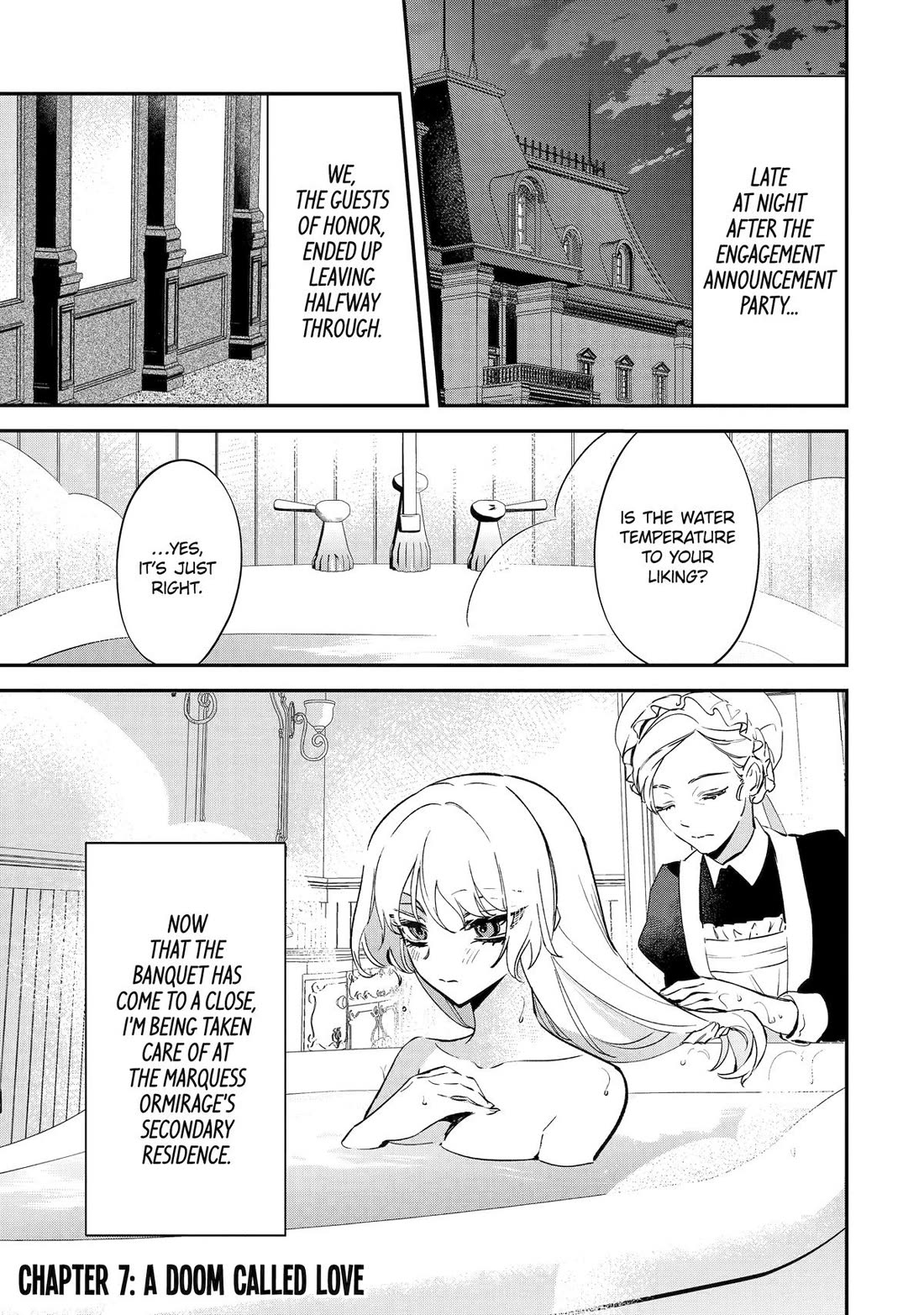 Proud to be the Villainess: I’m Doomed After Stealing my Half-Sister’s Fiancé and Having Her Banished Chapter 7 page 1 - Chapter 7