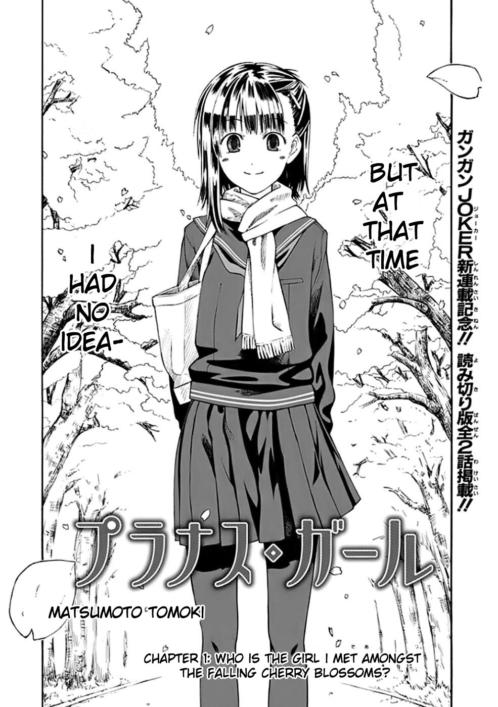 Prunus Girl Chapter 1 page 3 - Chapter 1: Who Is The Girl I Met Amongst The Falling Cherry Blossoms?