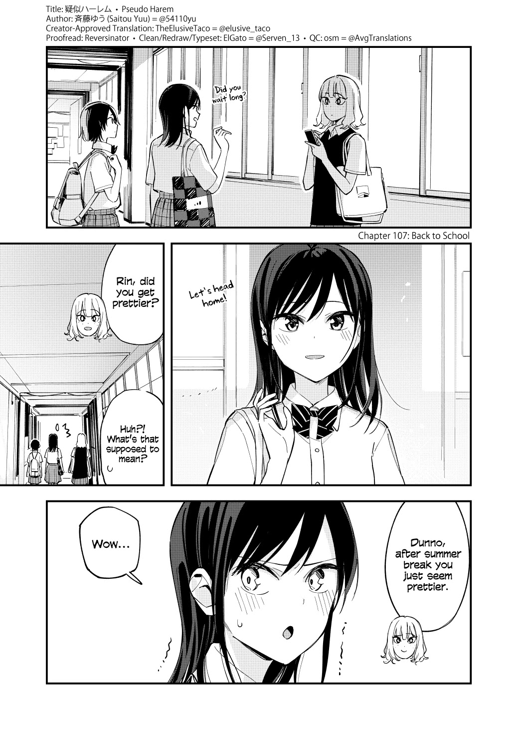 Pseudo Harem Chapter 107 page 1 - Chapter 107: Back to School