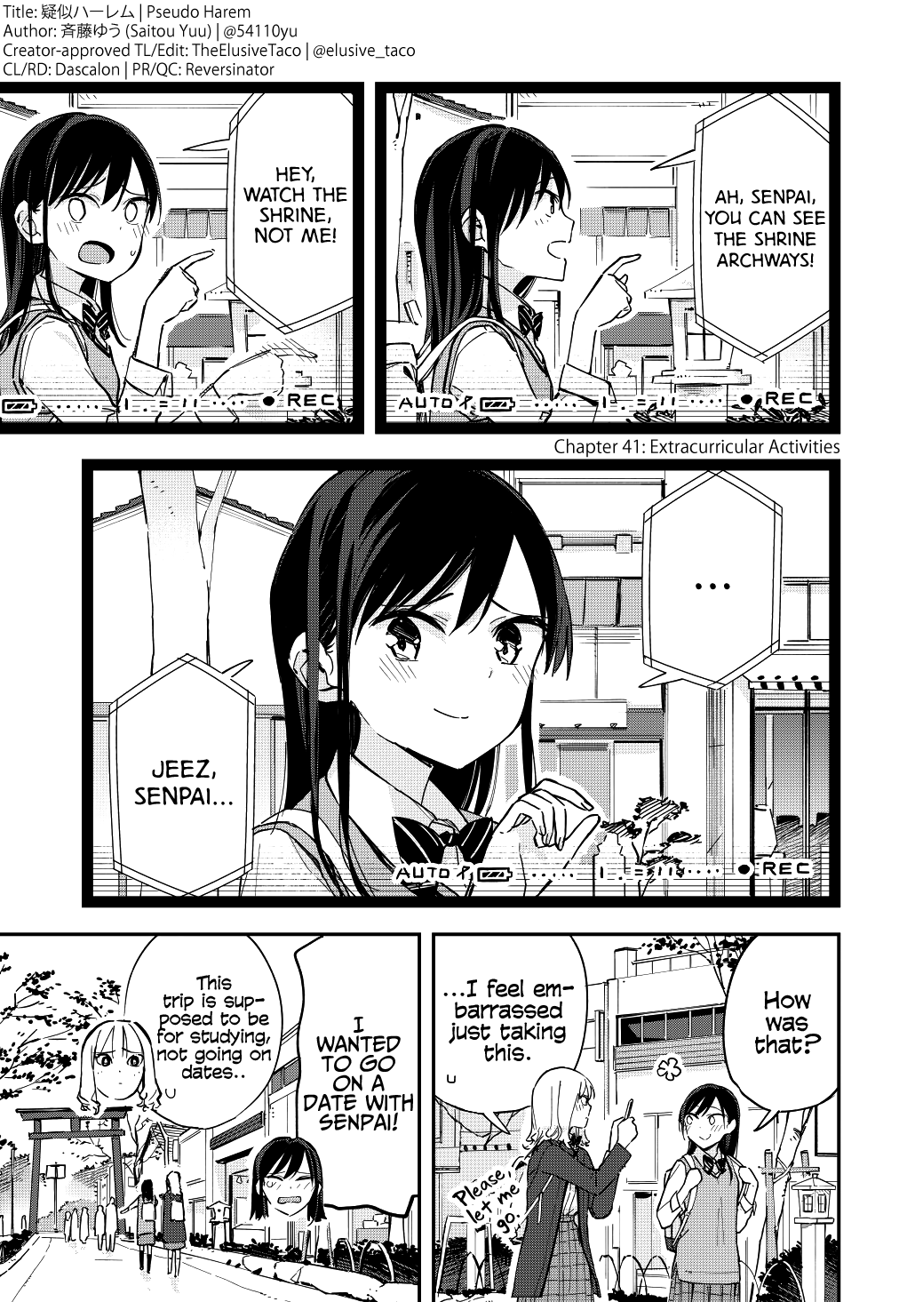 Pseudo Harem Chapter 41 page 1 - Chapter 41: Extracurricular Activities
