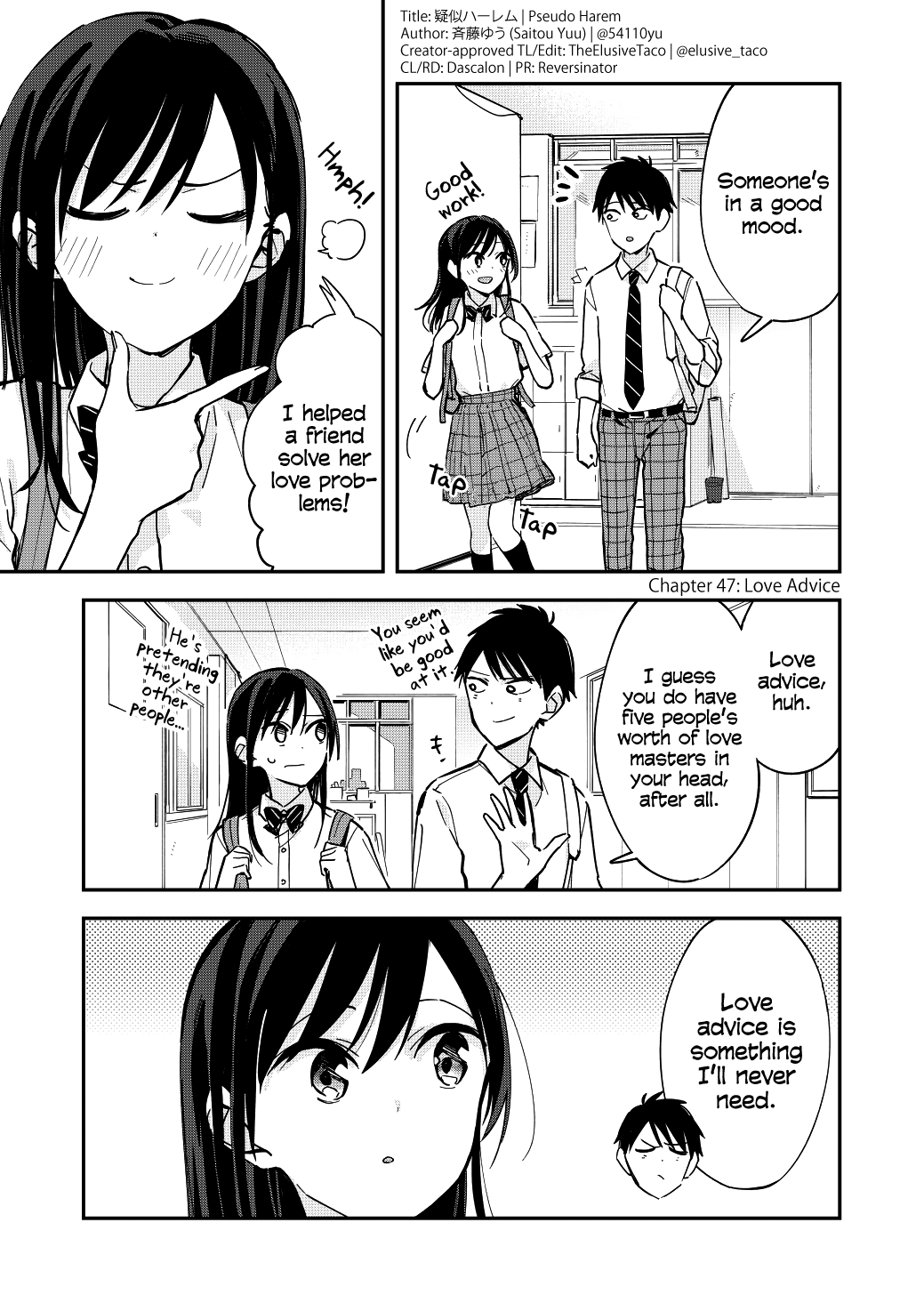 Pseudo Harem Chapter 47 page 1 - Chapter 47: Love Advice
