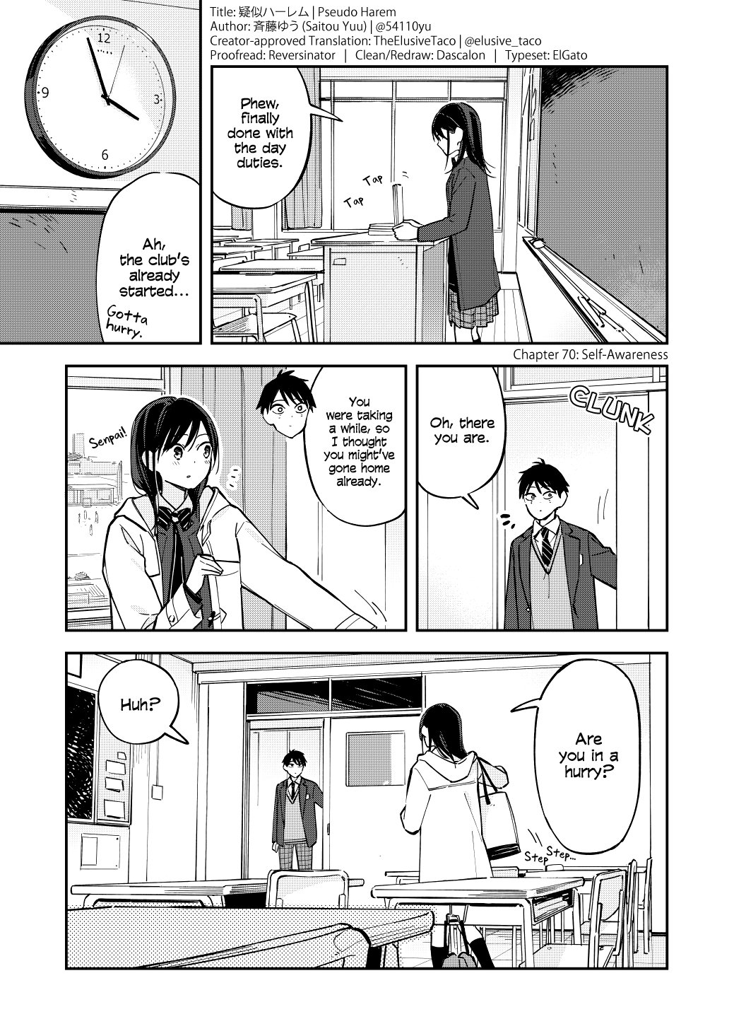 Pseudo Harem Chapter 70 page 1 - Chapter 70: Self-Awareness