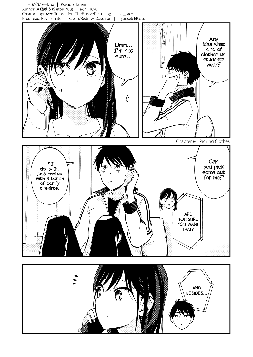 Pseudo Harem Chapter 86 page 1 - Chapter 86: Picking Clothes