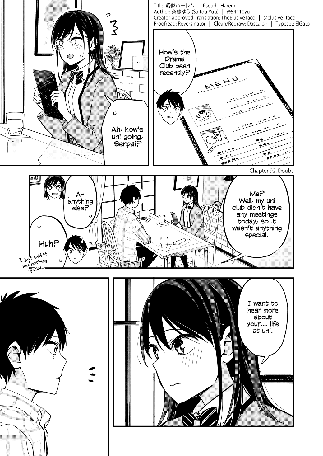 Pseudo Harem Chapter 92 page 1 - Chapter 92: Doubt