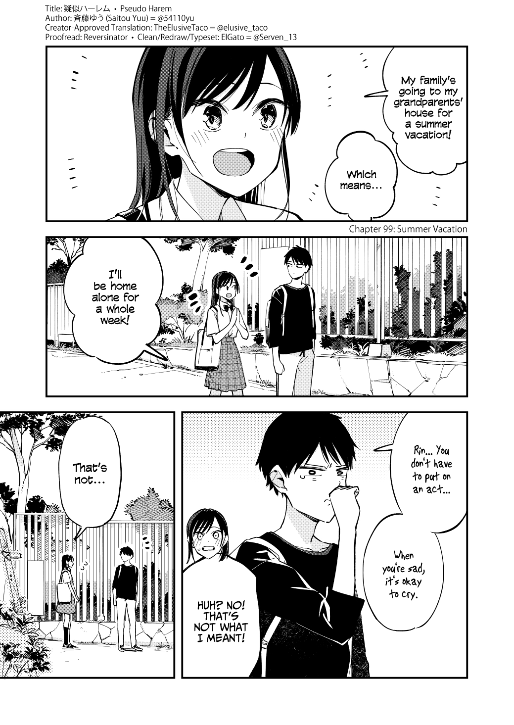 Pseudo Harem Chapter 99 page 1 - Chapter 99: Summer Vacation