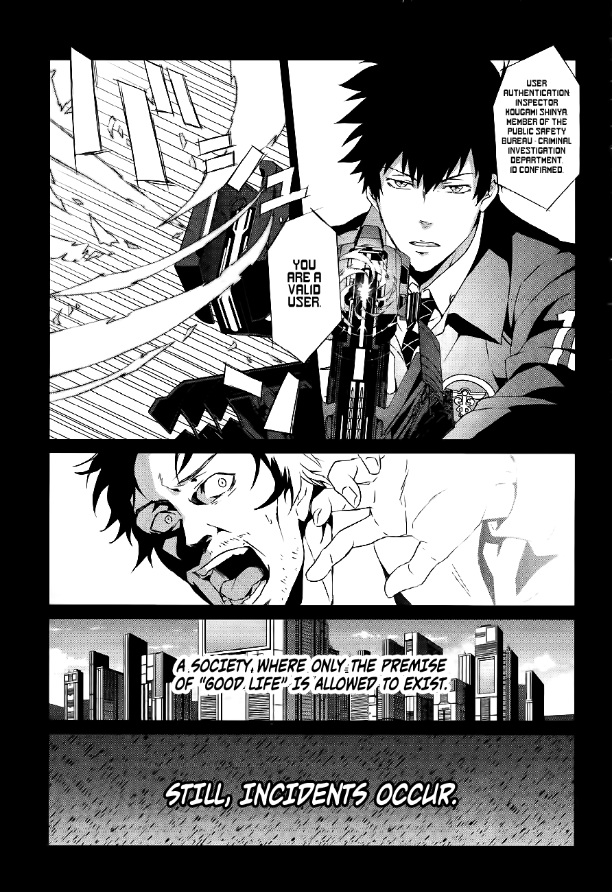 Psycho-Pass - Kanshikan Kougami Shinya Chapter 1.2 page 8 - Chapter 1 v2 : File 001