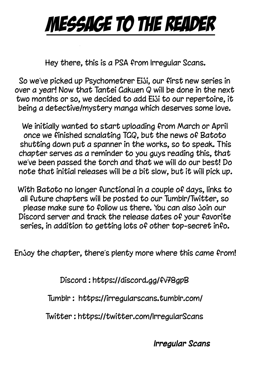 Psychometrer Eiji Chapter 125 page 2 - Chapter 125: Poltergeist Mansion 3