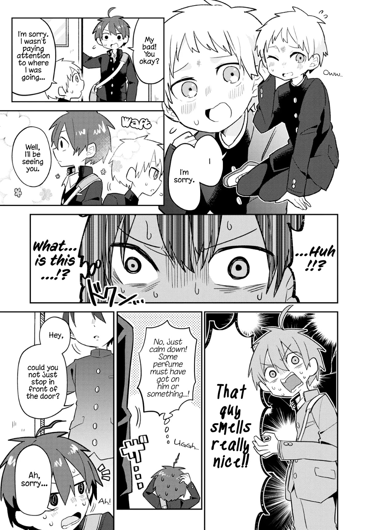 Puberty, an All Boys School!? and Nakano-kun Chapter 1 page 3 - Chapter 1: My Classmates At Our All Boys School Shouldn't Be Making My Heart Race