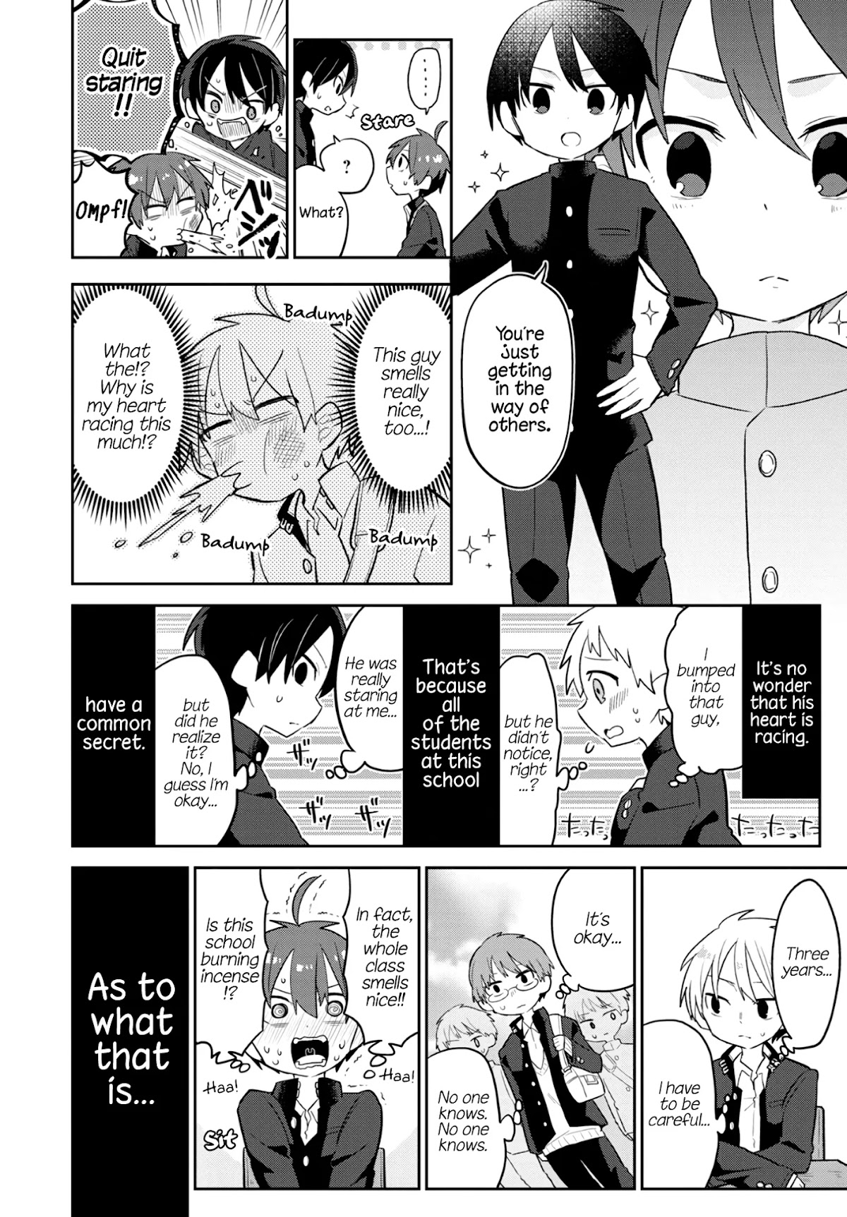 Puberty, an All Boys School!? and Nakano-kun Chapter 1 page 4 - Chapter 1: My Classmates At Our All Boys School Shouldn't Be Making My Heart Race