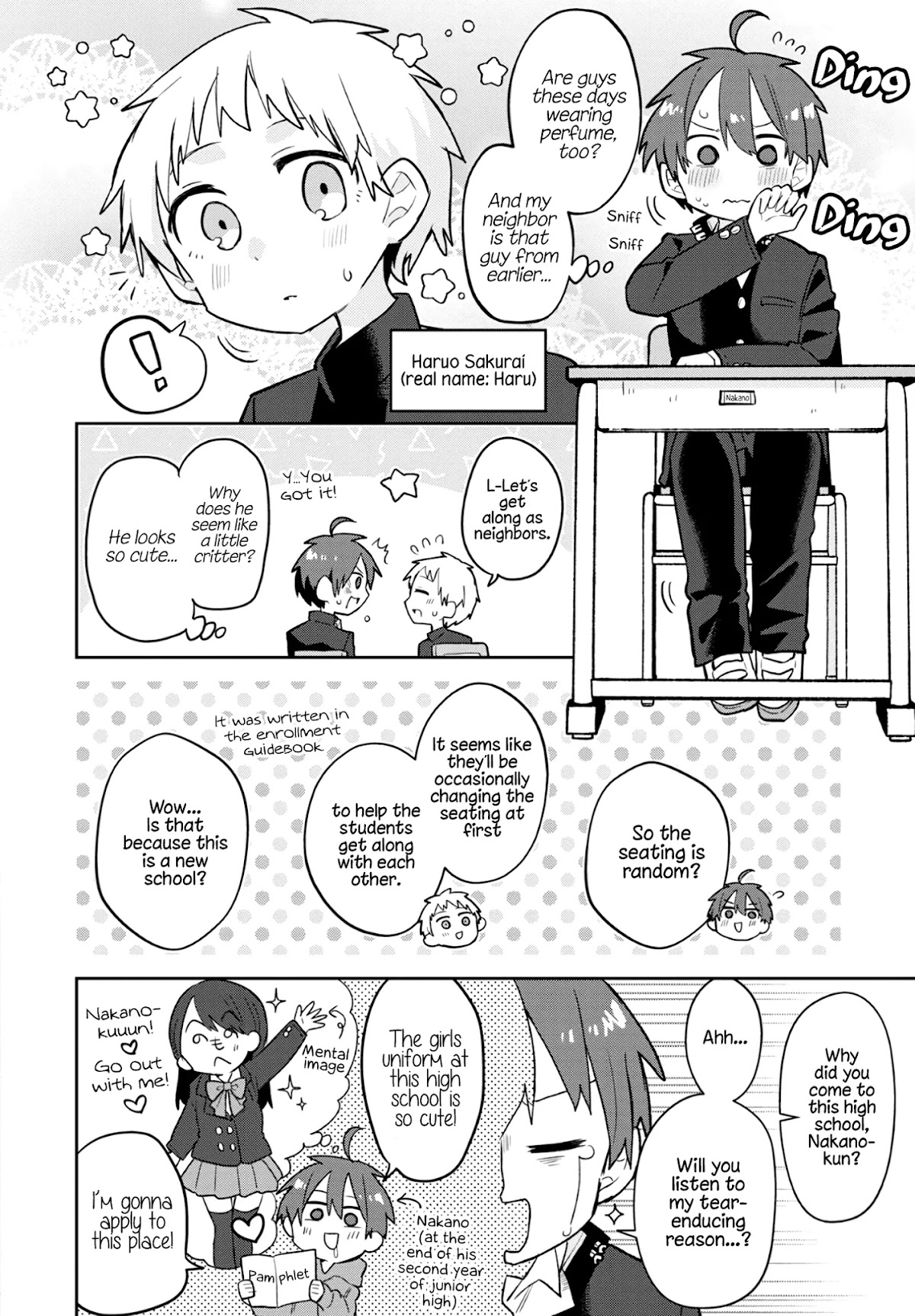 Puberty, an All Boys School!? and Nakano-kun Chapter 1 page 6 - Chapter 1: My Classmates At Our All Boys School Shouldn't Be Making My Heart Race
