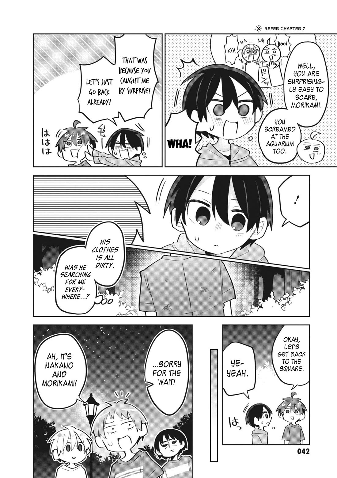 Puberty, an All Boys School!? and Nakano-kun Chapter 10 page 13 - Chapter 10: Suddenly Getting Closer!? A Test of Courage