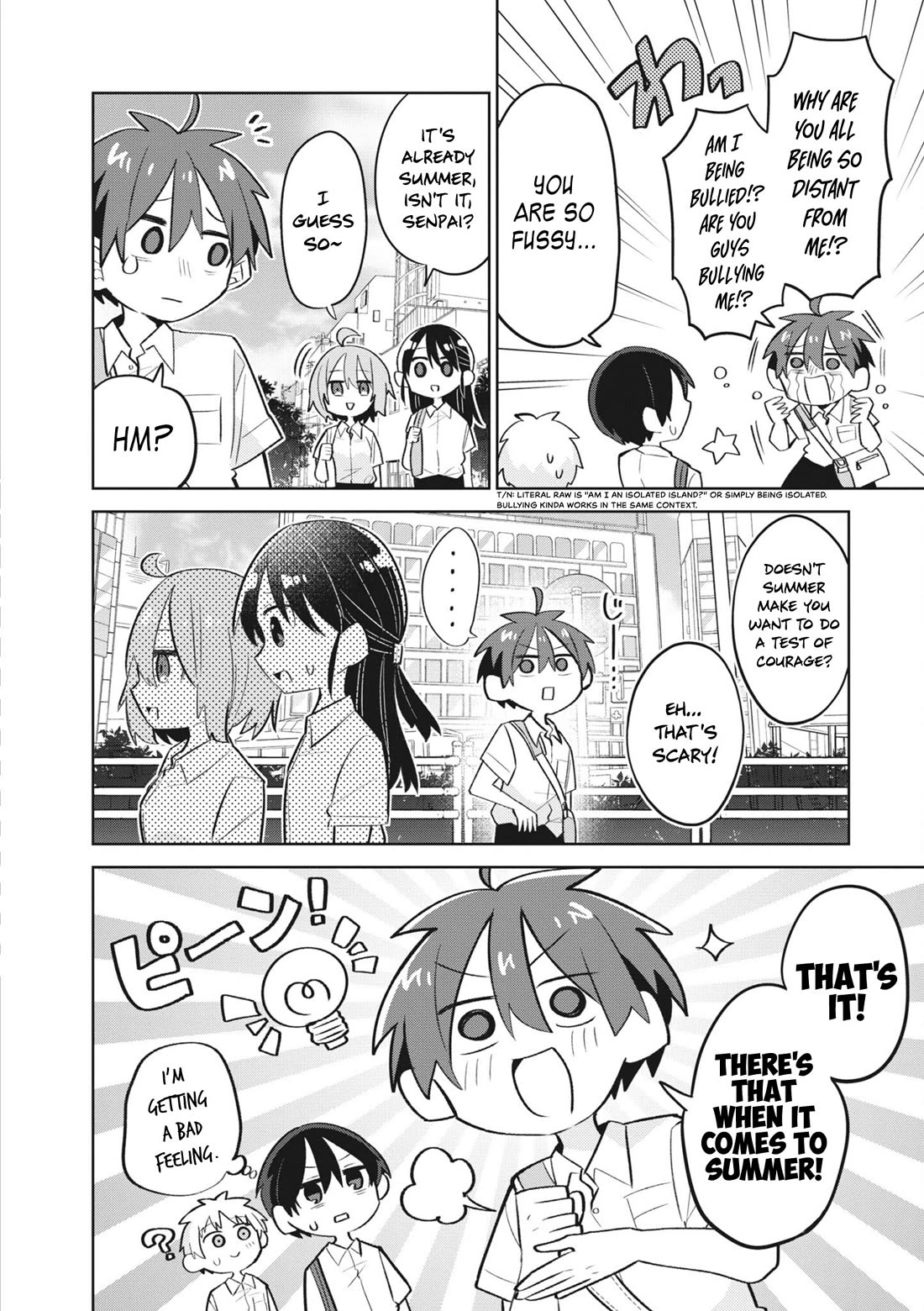 Puberty, an All Boys School!? and Nakano-kun Chapter 10 page 3 - Chapter 10: Suddenly Getting Closer!? A Test of Courage