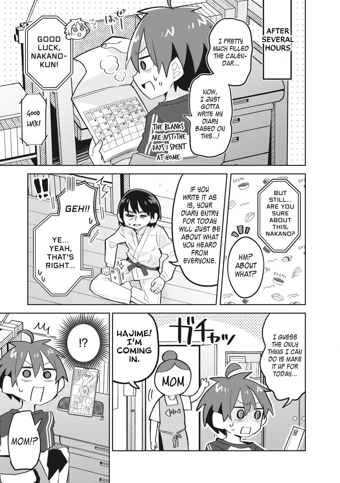 Puberty, an All Boys School!? and Nakano-kun Chapter 11 page 14 - Chapter 11: What do to!? The End of Summer