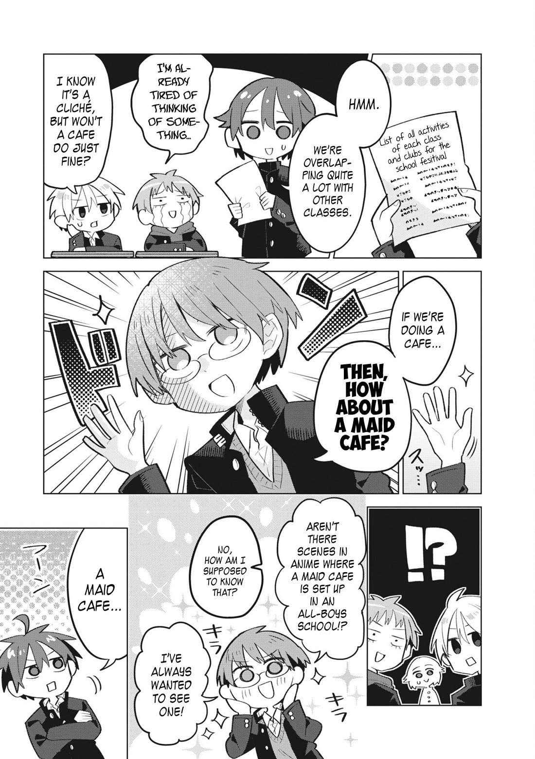 Puberty, an All Boys School!? and Nakano-kun Chapter 13 page 4 - Chapter 13: Welcome Back School Festival