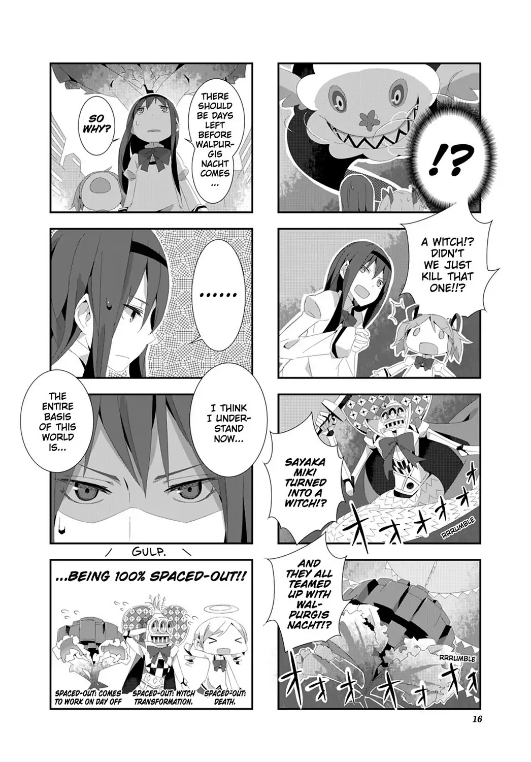 Puella Magi Homura Tamura ~Parallel Worlds Do Not Remain Parallel Forever~ Chapter 1 page 18 - Chapter 1: Vol.1 Episode 1: "Space Case Madoka" Time Flow