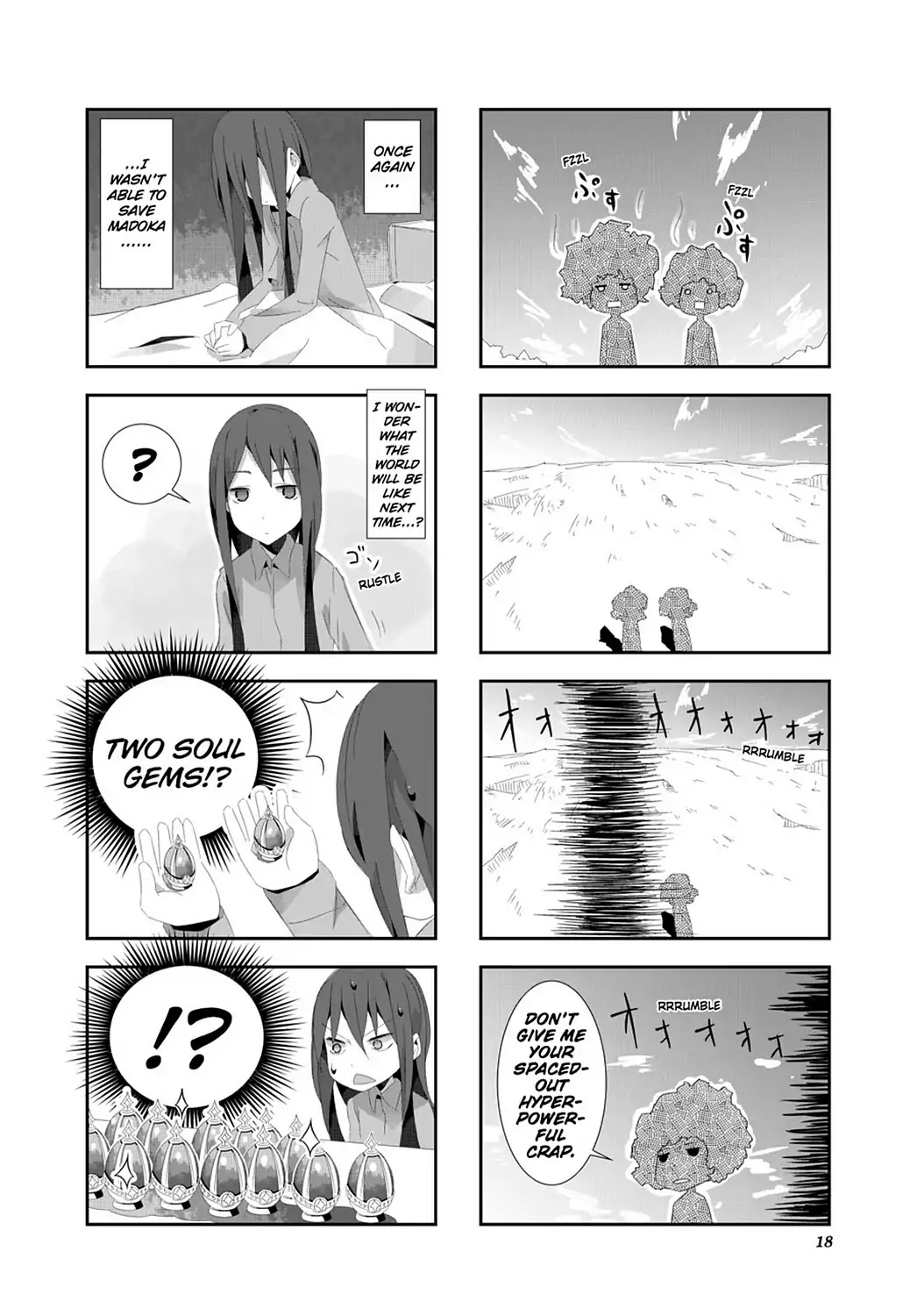 Puella Magi Homura Tamura ~Parallel Worlds Do Not Remain Parallel Forever~ Chapter 1 page 20 - Chapter 1: Vol.1 Episode 1: "Space Case Madoka" Time Flow