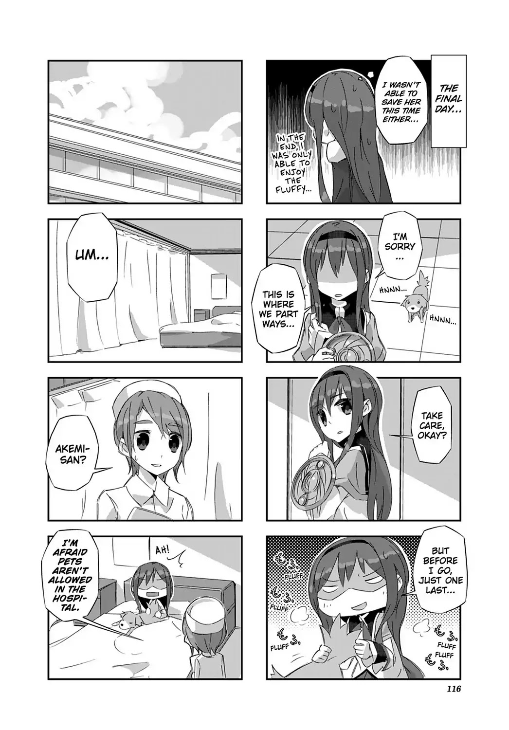 Puella Magi Homura Tamura ~Parallel Worlds Do Not Remain Parallel Forever~ Chapter 10 page 10 - Chapter 10: Vol.1 Episode 10: "A Homura and Her Dog" Time Flow