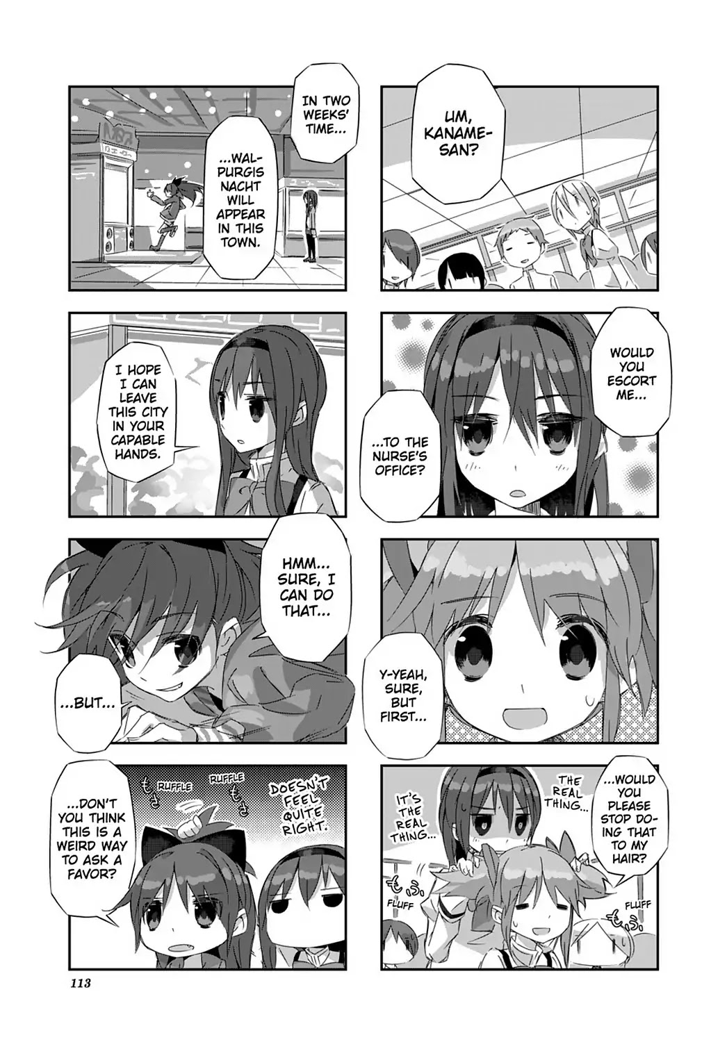 Puella Magi Homura Tamura ~Parallel Worlds Do Not Remain Parallel Forever~ Chapter 10 page 7 - Chapter 10: Vol.1 Episode 10: "A Homura and Her Dog" Time Flow