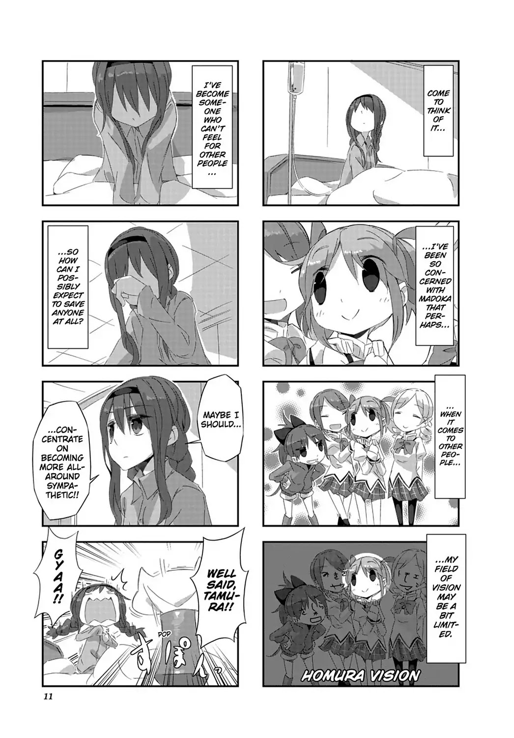 Puella Magi Homura Tamura ~Parallel Worlds Do Not Remain Parallel Forever~ Chapter 11 page 13 - Chapter 11: Vol.2 Episode 11: "Everyone Think About It Long and Hard" Time Flow