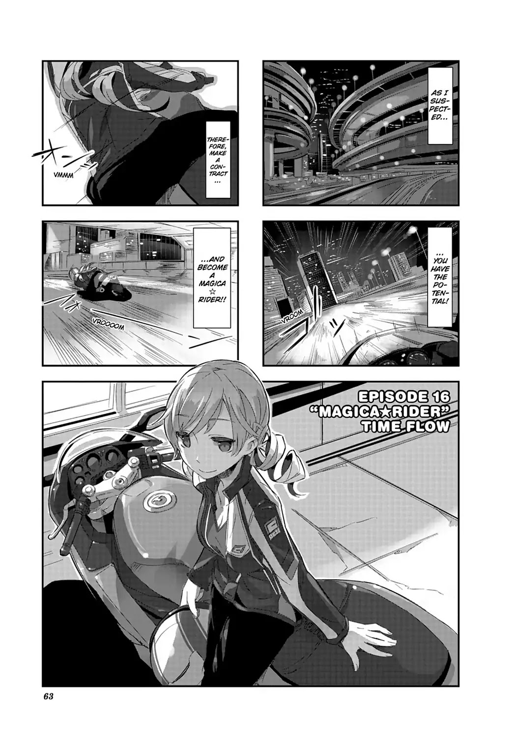 Puella Magi Homura Tamura ~Parallel Worlds Do Not Remain Parallel Forever~ Chapter 16 page 1 - Chapter 16: Vol.2 Episode 16: "Magica✰Rider" Time Flow
