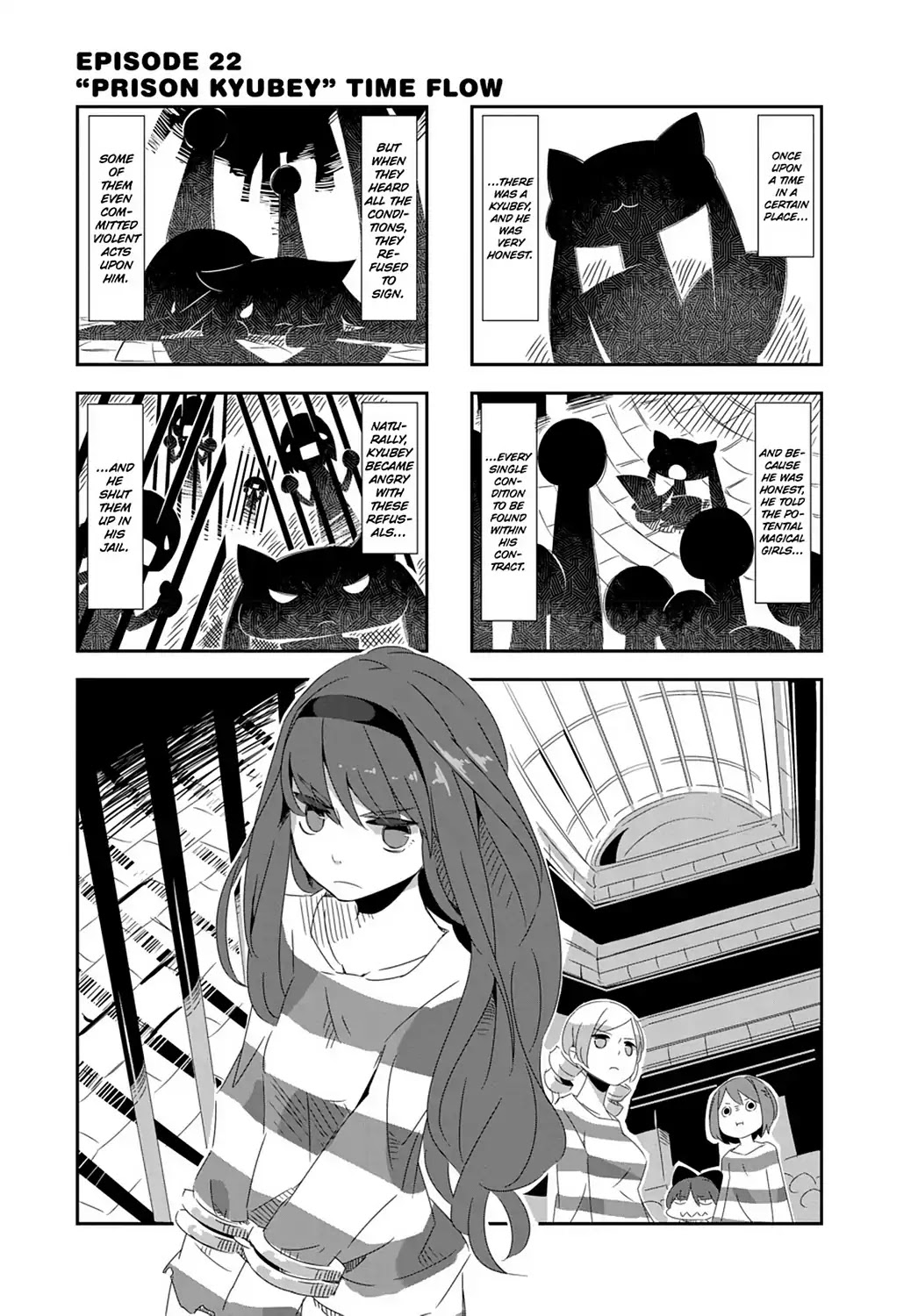 Puella Magi Homura Tamura ~Parallel Worlds Do Not Remain Parallel Forever~ Chapter 22 page 1 - Chapter 22: Vol.3 Episode 22: "Prison Kyubey" Time Flow