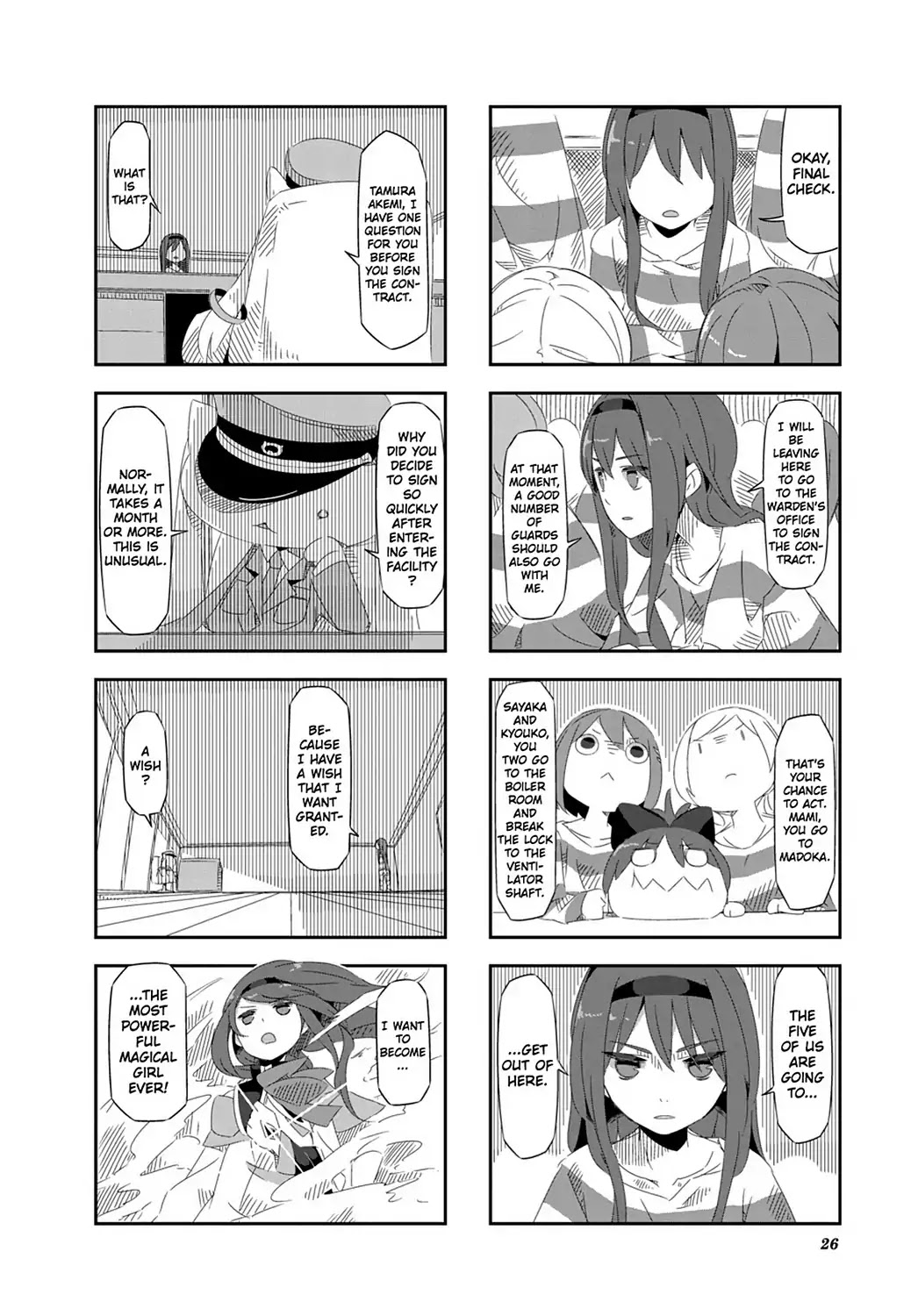 Puella Magi Homura Tamura ~Parallel Worlds Do Not Remain Parallel Forever~ Chapter 22 page 8 - Chapter 22: Vol.3 Episode 22: "Prison Kyubey" Time Flow