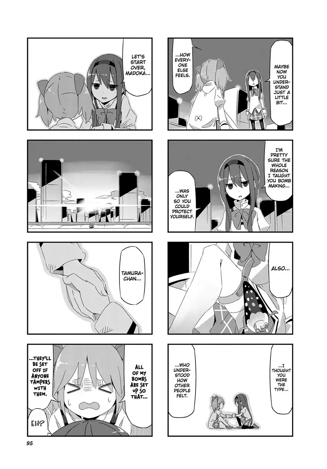Puella Magi Homura Tamura ~Parallel Worlds Do Not Remain Parallel Forever~ Chapter 28 page 9 - Chapter 28: Vol.3 Episode 28: "Bomber Madoka" Time Flow