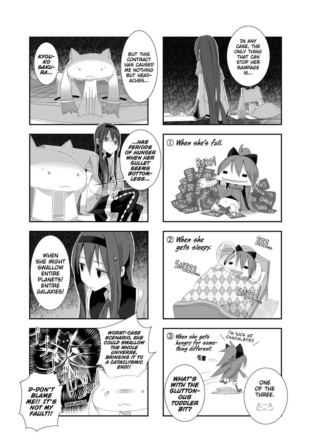 Puella Magi Homura Tamura ~Parallel Worlds Do Not Remain Parallel Forever~ Chapter 3 page 9 - Chapter 3: Vol.1 Episode 3: "Kyouko and the Chocolate Factory" Time Flow