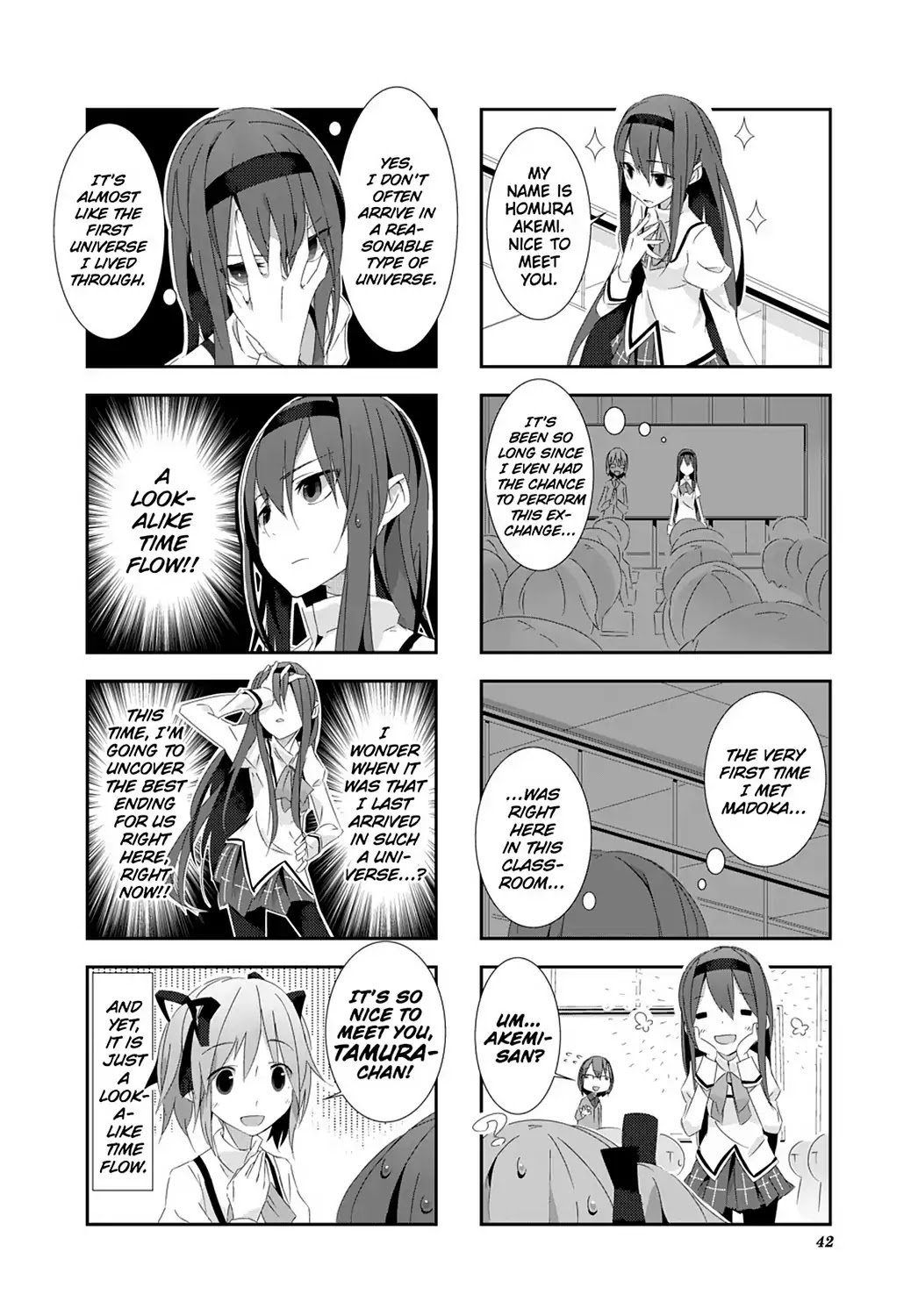 Puella Magi Homura Tamura ~Parallel Worlds Do Not Remain Parallel Forever~ Chapter 4 page 2 - Chapter 4: Vol.1 Episode 4: "Look-Alike" Time Flow