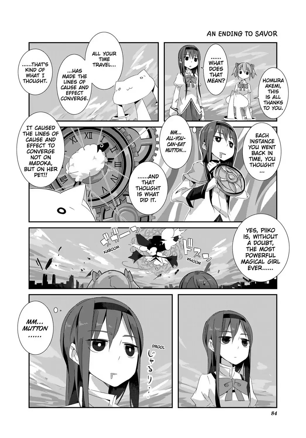 Puella Magi Homura Tamura ~Parallel Worlds Do Not Remain Parallel Forever~ Chapter 7 page 12 - Chapter 7: Vol.1 Episode 7: "All-You-Can-Eat Mutton" Time Flow