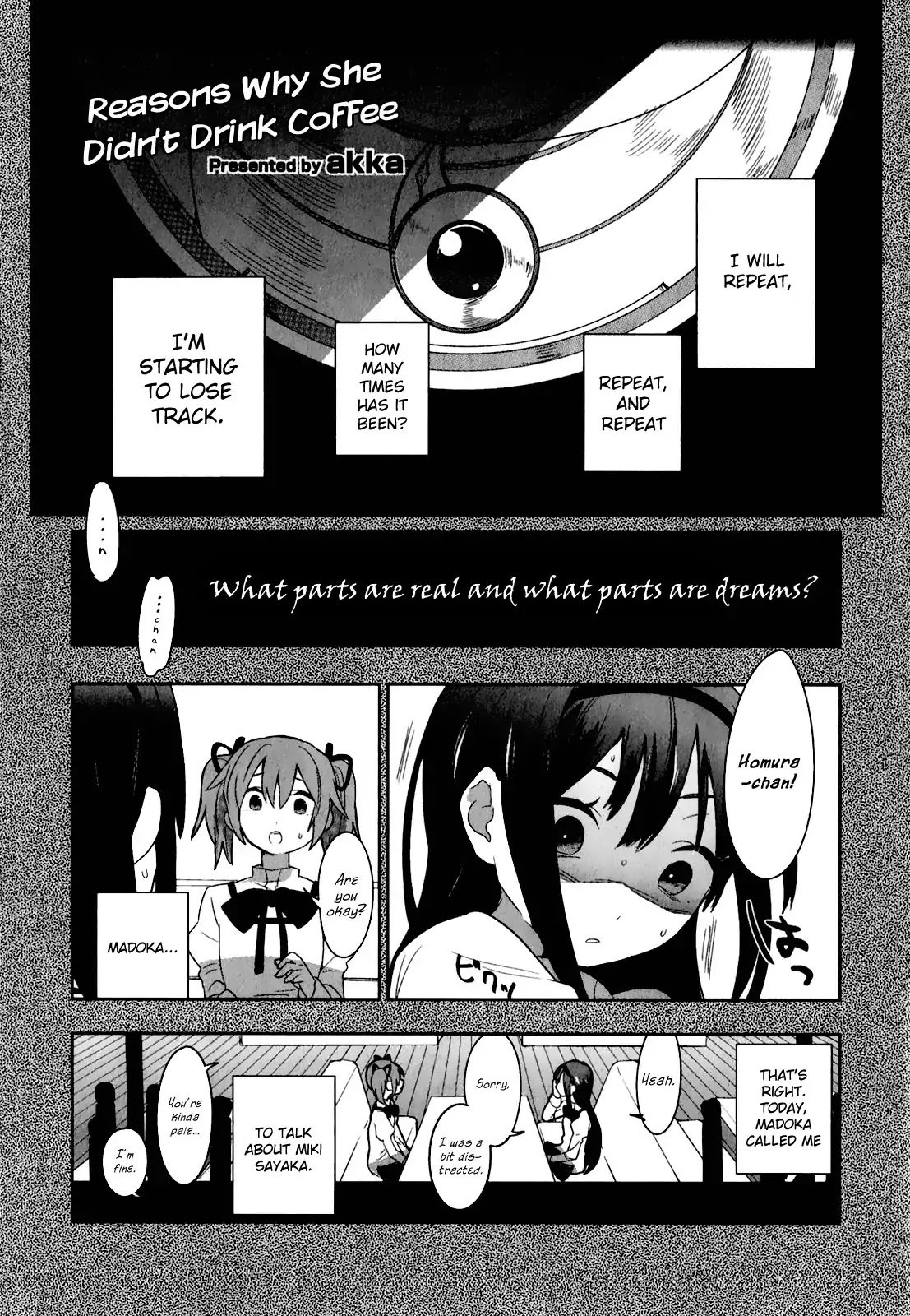 Puella Magi Madoka Magica Comic Anthology Chapter 30 page 1 - Chapter 30: Reasons Why She Didn't Drink Coffee