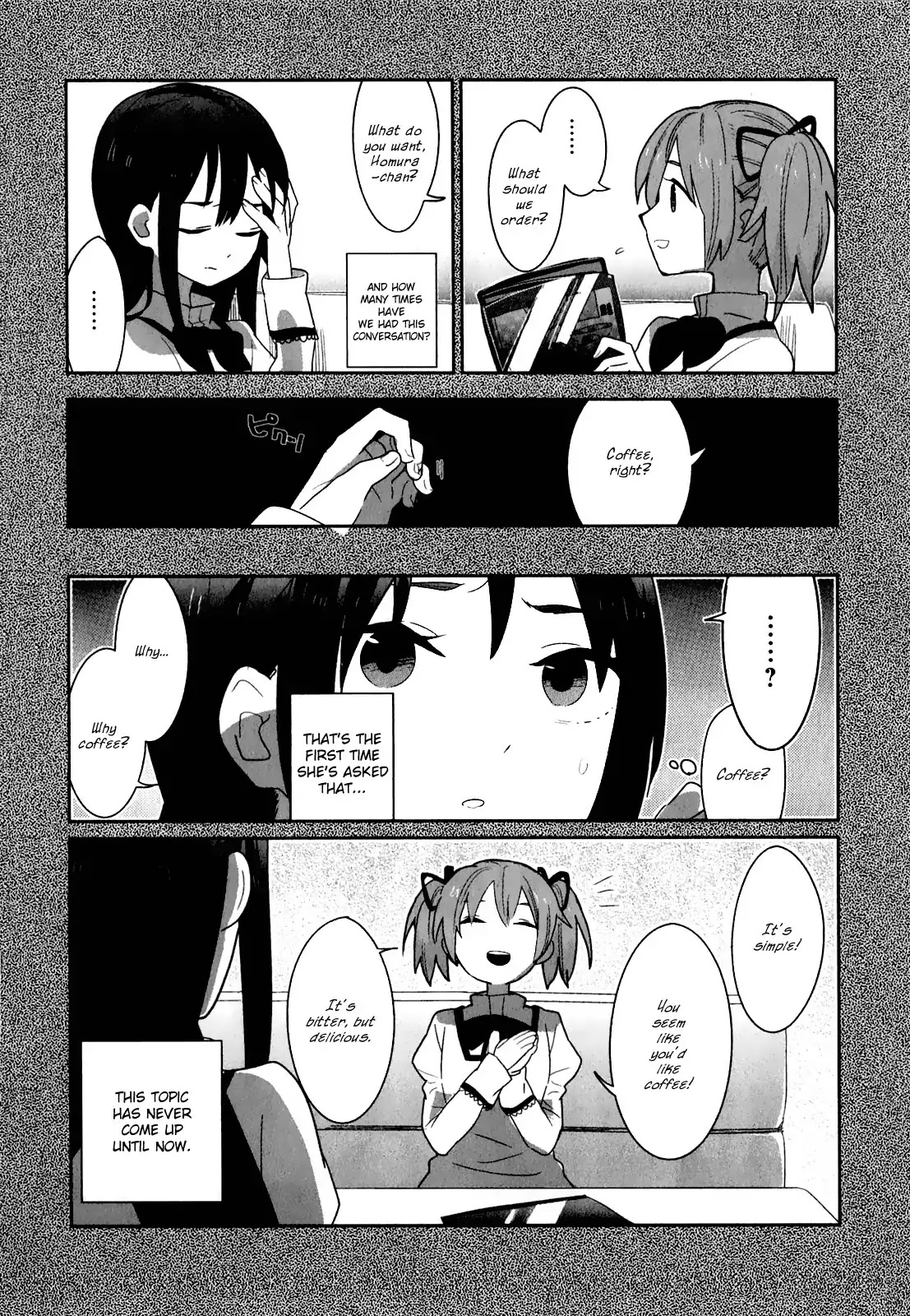 Puella Magi Madoka Magica Comic Anthology Chapter 30 page 2 - Chapter 30: Reasons Why She Didn't Drink Coffee