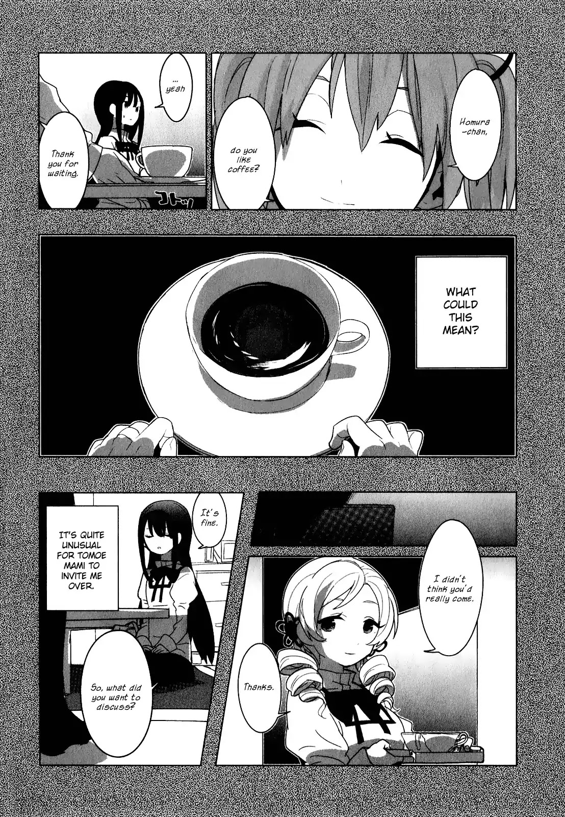 Puella Magi Madoka Magica Comic Anthology Chapter 30 page 3 - Chapter 30: Reasons Why She Didn't Drink Coffee