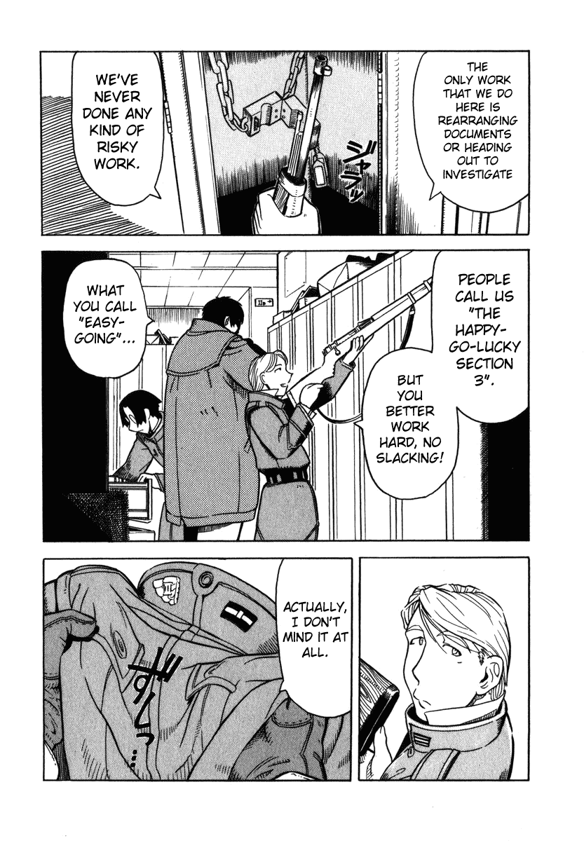 Pumpkin Scissors Chapter 1 page 16 - Chapter 1: War Relief and Reconstruction Unit