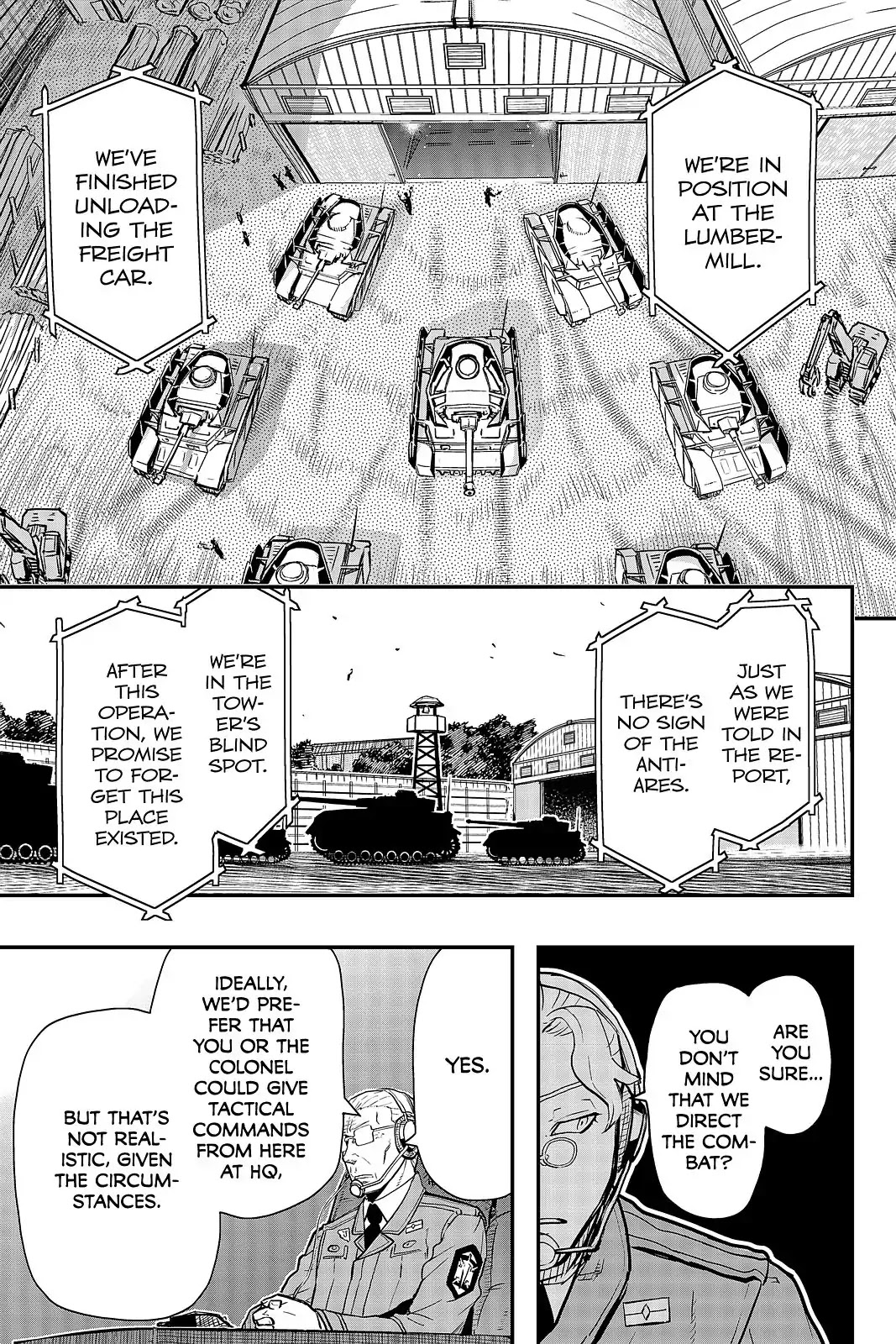 Pumpkin Scissors Chapter 100 page 11 - Chapter 100: Day Five: Stepped Leaders and Streamers