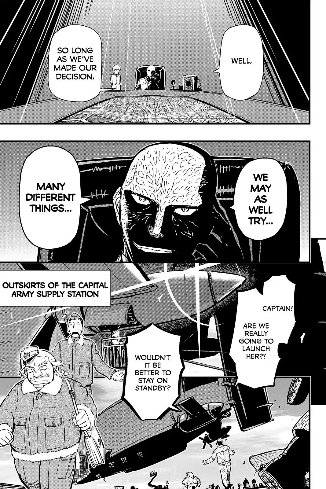 Pumpkin Scissors Chapter 100 page 13 - Chapter 100: Day Five: Stepped Leaders and Streamers