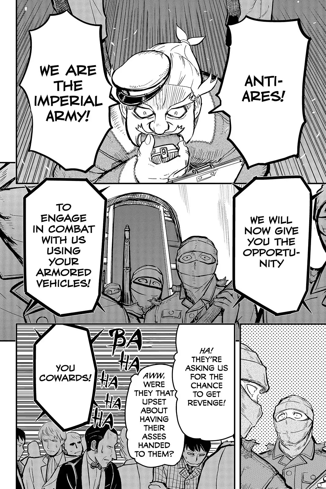 Pumpkin Scissors Chapter 101 page 2 - Chapter 101: Day Five: Juggernaut