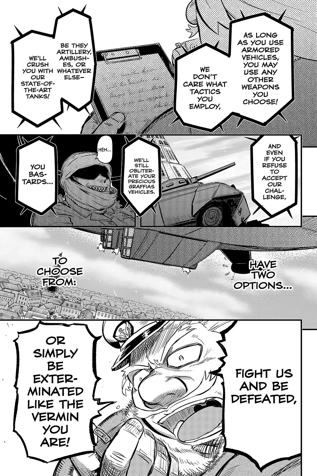 Pumpkin Scissors Chapter 101 page 7 - Chapter 101: Day Five: Juggernaut