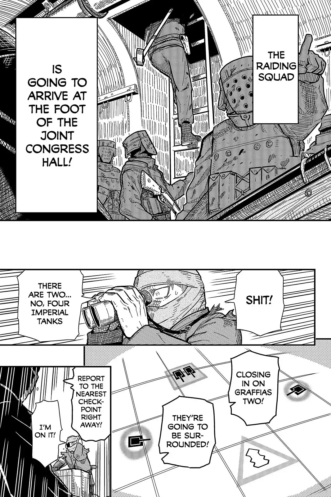 Pumpkin Scissors Chapter 102 page 17 - Chapter 102: Day Five: Fire