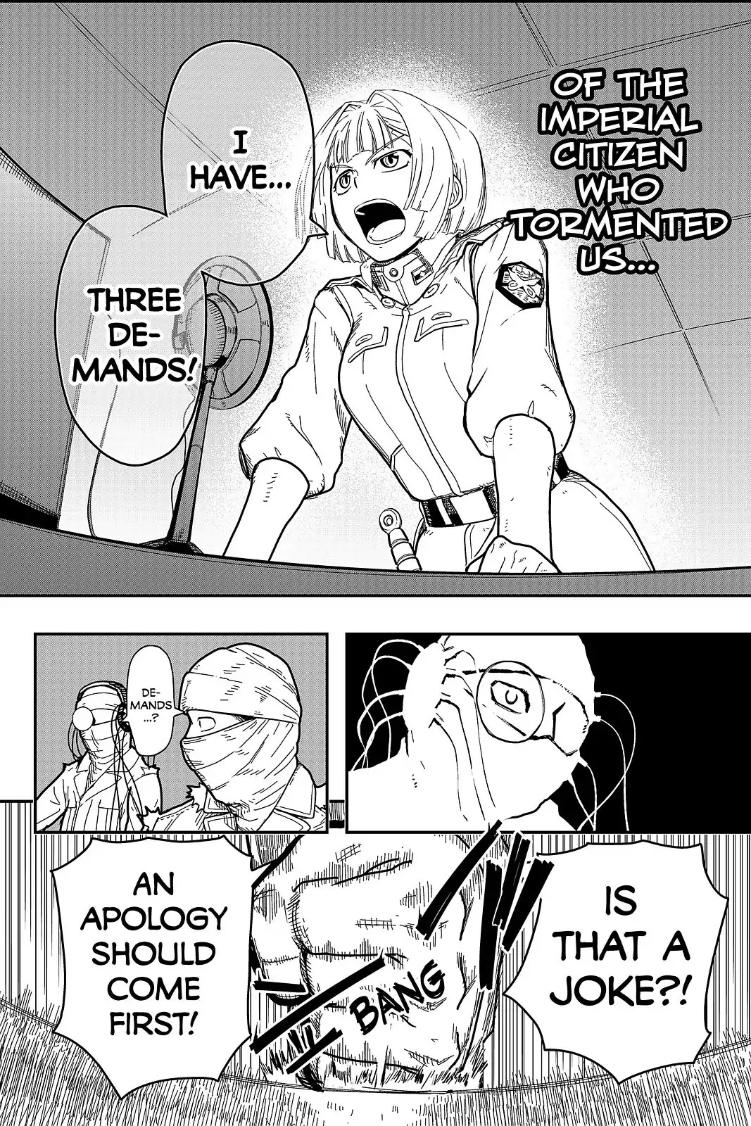 Pumpkin Scissors Chapter 105 page 4 - Chapter 105: Day Five: Where the Fault Lies