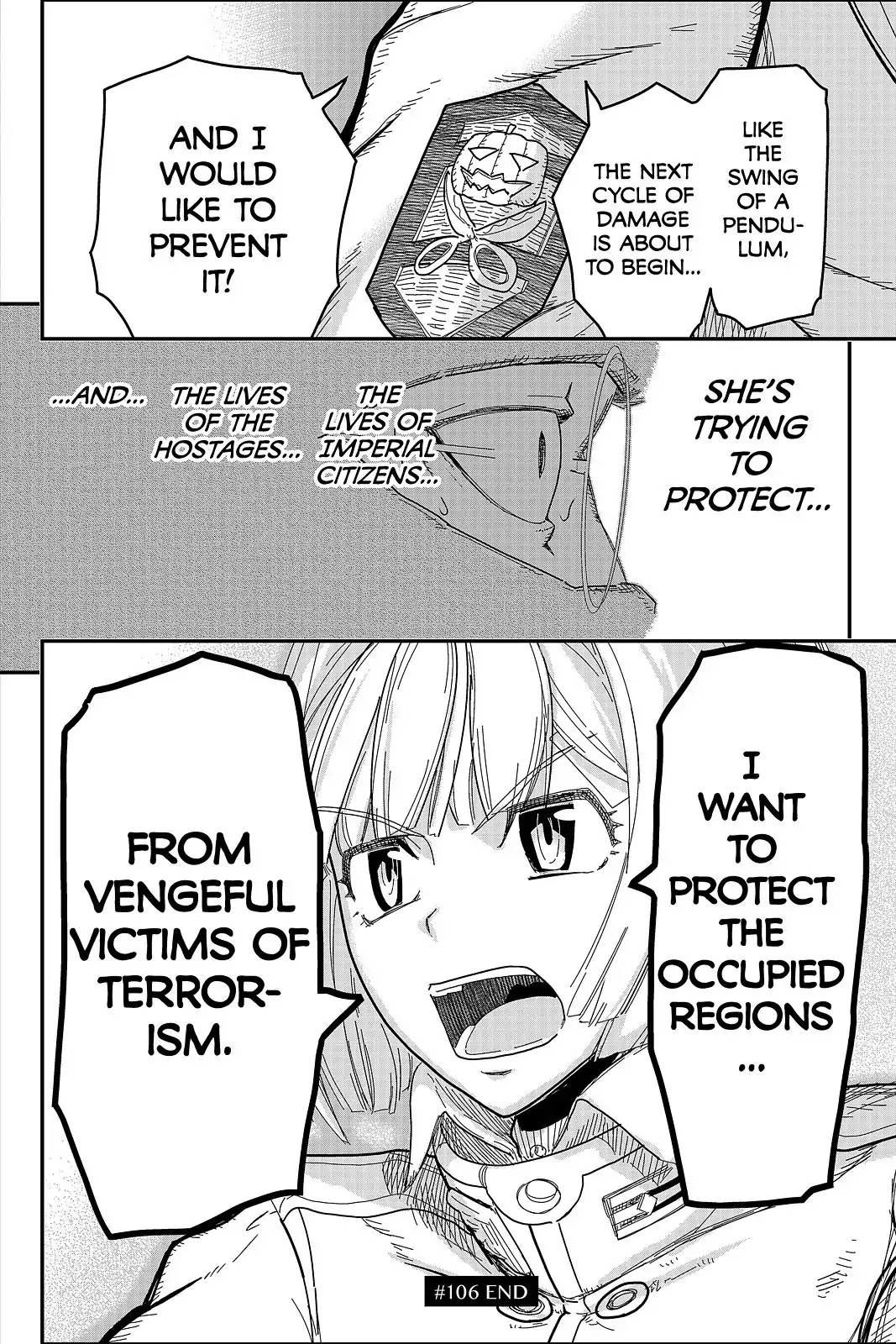 Pumpkin Scissors Chapter 106 page 27 - Chapter 106: Day Five: A Symbol of Hatred