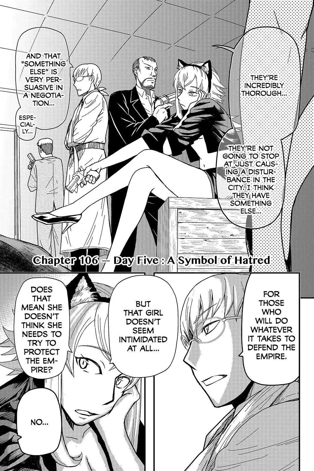Pumpkin Scissors Chapter 106 page 3 - Chapter 106: Day Five: A Symbol of Hatred