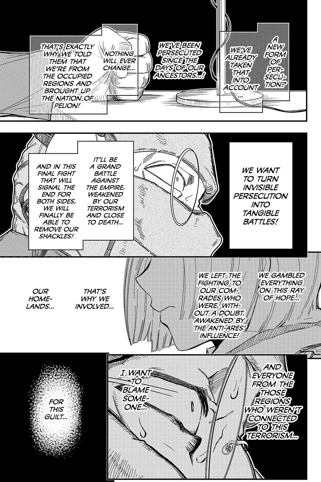 Pumpkin Scissors Chapter 107 page 1 - Chapter 107: Day Five: Surviving Suspicions and Crumbling Scales