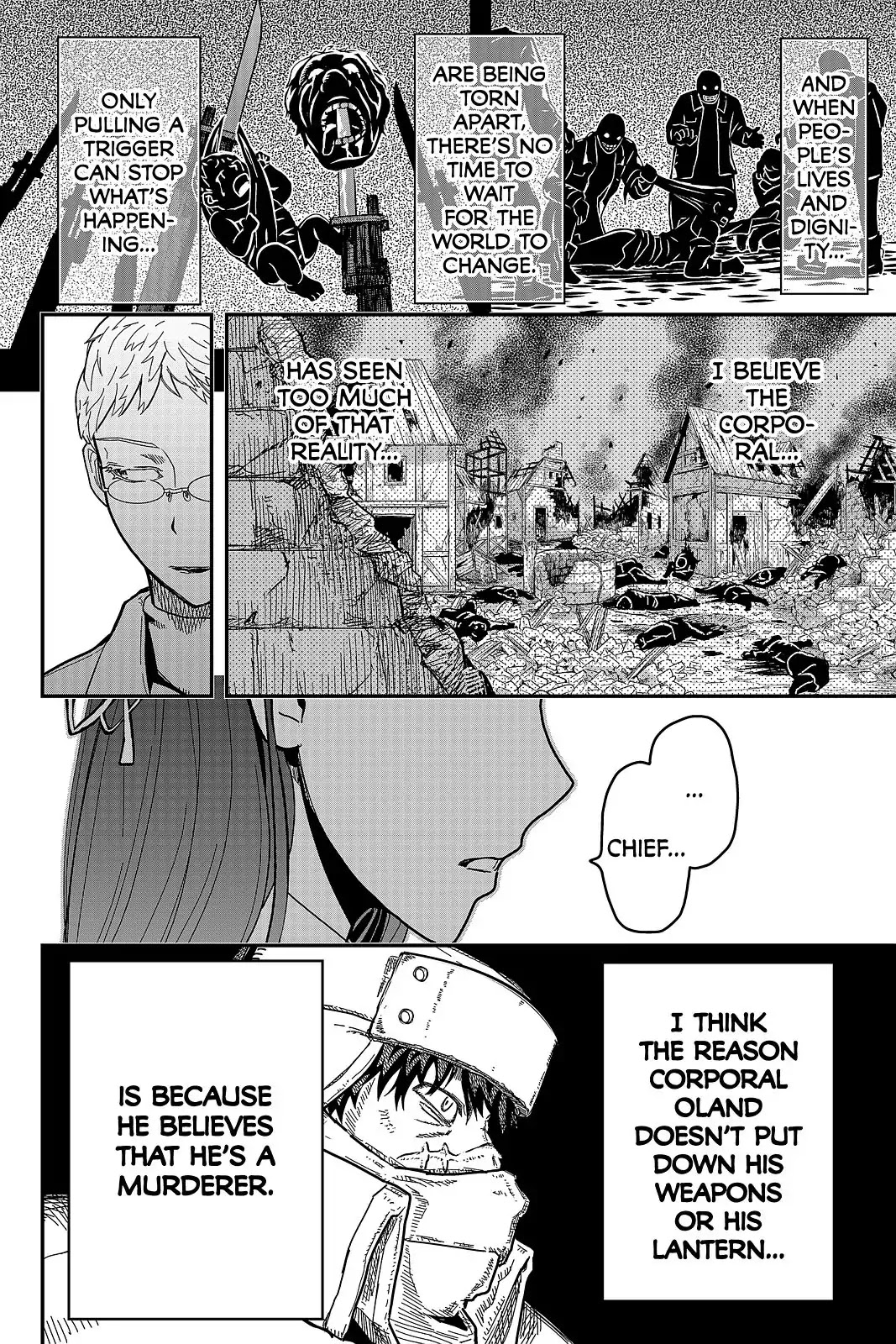 Pumpkin Scissors Chapter 109 page 30 - Chapter 109: Day Five: A Girl's Headstone, A Corporal's Flowers I