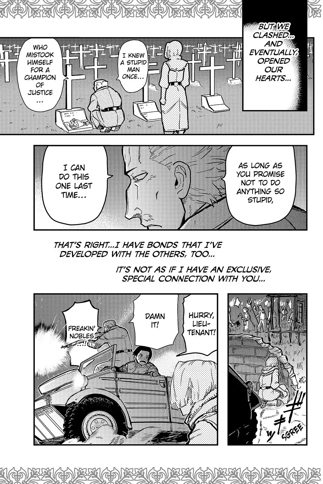 Pumpkin Scissors Chapter 109 page 47 - Chapter 109: Day Five: A Girl's Headstone, A Corporal's Flowers I