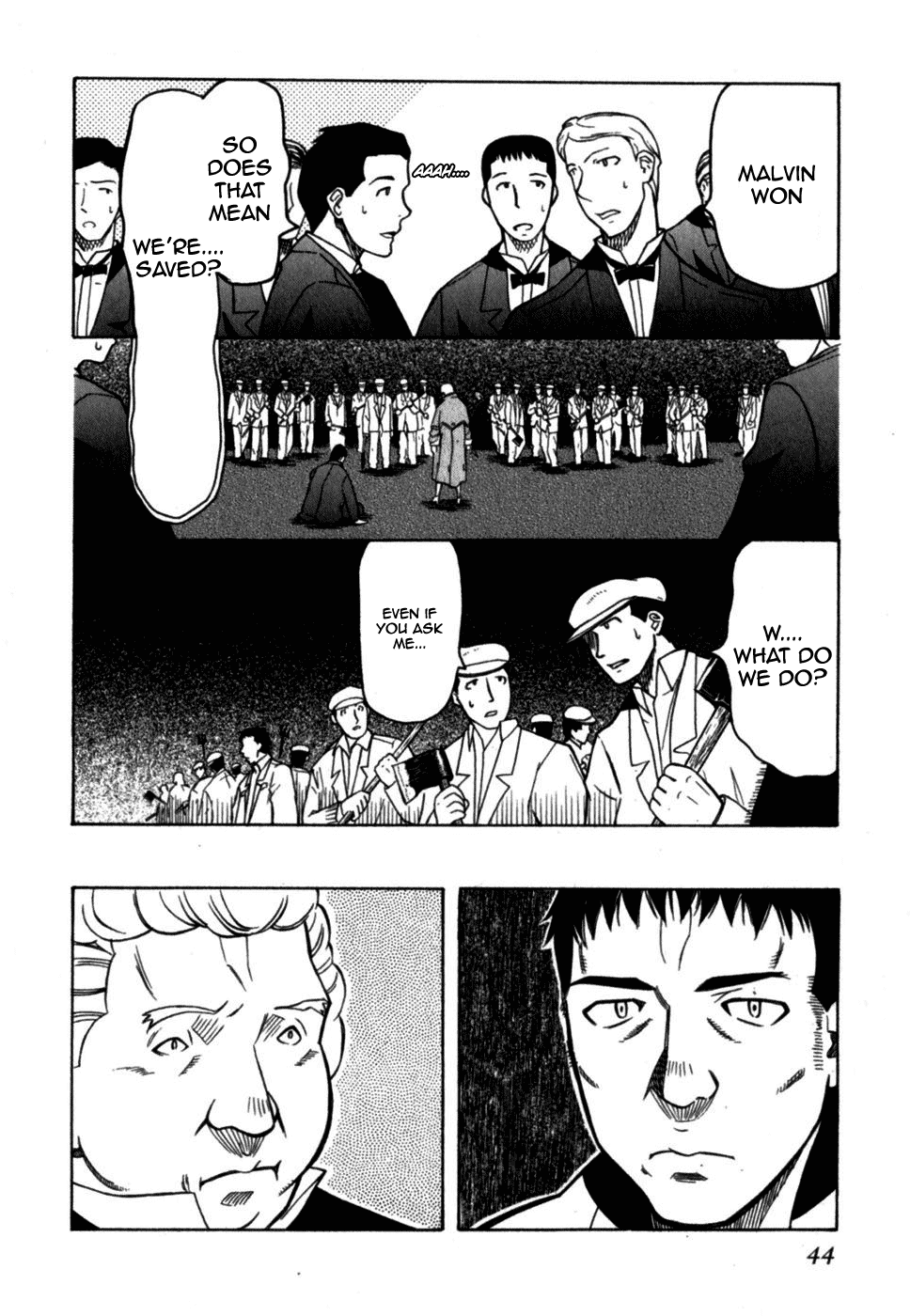 Pumpkin Scissors Chapter 14 page 45 - Chapter 14: Trick in Treat ~ A Sweet Trap