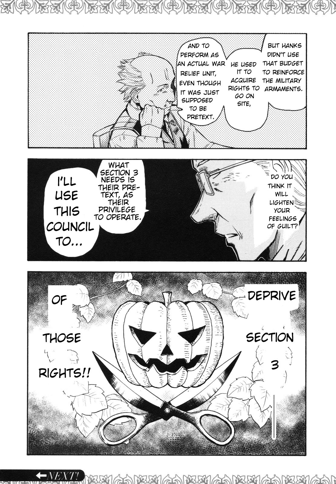Pumpkin Scissors Chapter 37 page 50 - Chapter 37: Primitive Obligation