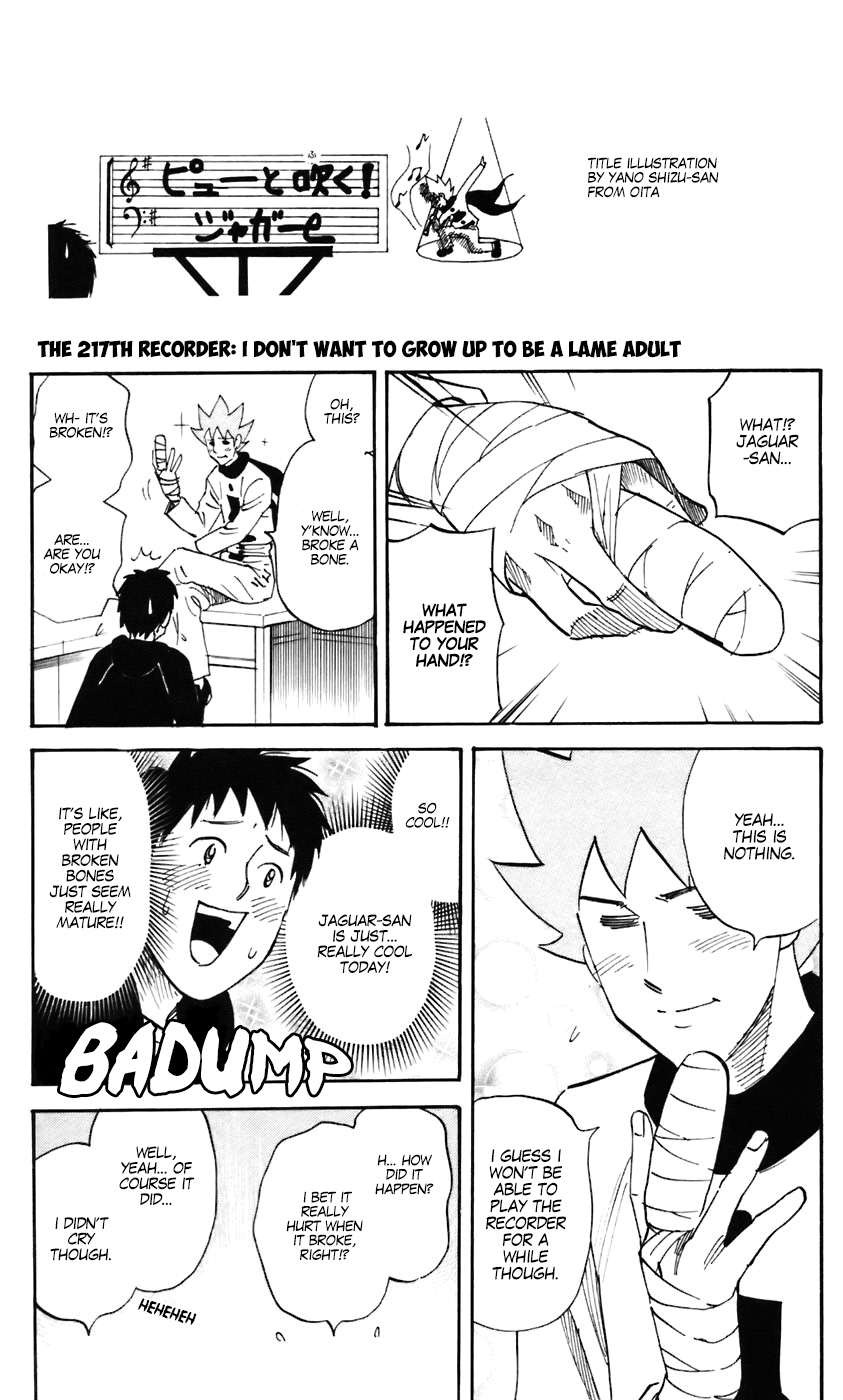 Pyu to Fuku! Jaguar Chapter 217 page 2 - Chapter 217: I Don't Want to Grow Up to be a Lame Adult