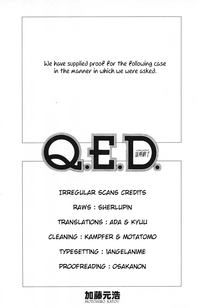 Q.E.D. - Shoumei Shuuryou Chapter 37 page 2 - Chapter 37: The Legacy Of The Sage