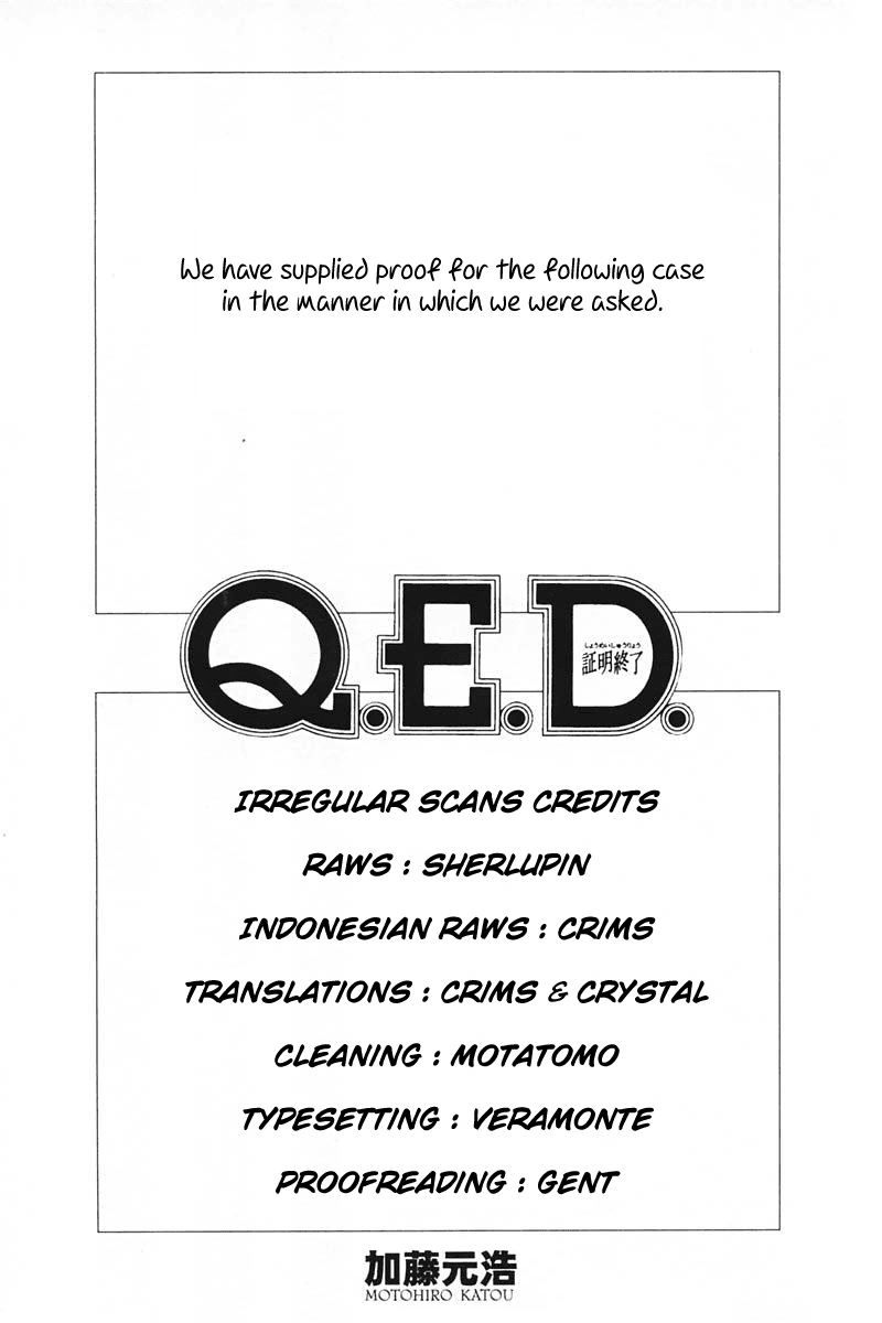 Q.E.D. - Shoumei Shuuryou Chapter 41.2 page 2 - Chapter 41.2: The Beautiful Actress Being Watched, The Fear Of The Stalker, The Gunshot Reverberating Off The Cliff Face, What Touma And Kana Saw (Part 2)